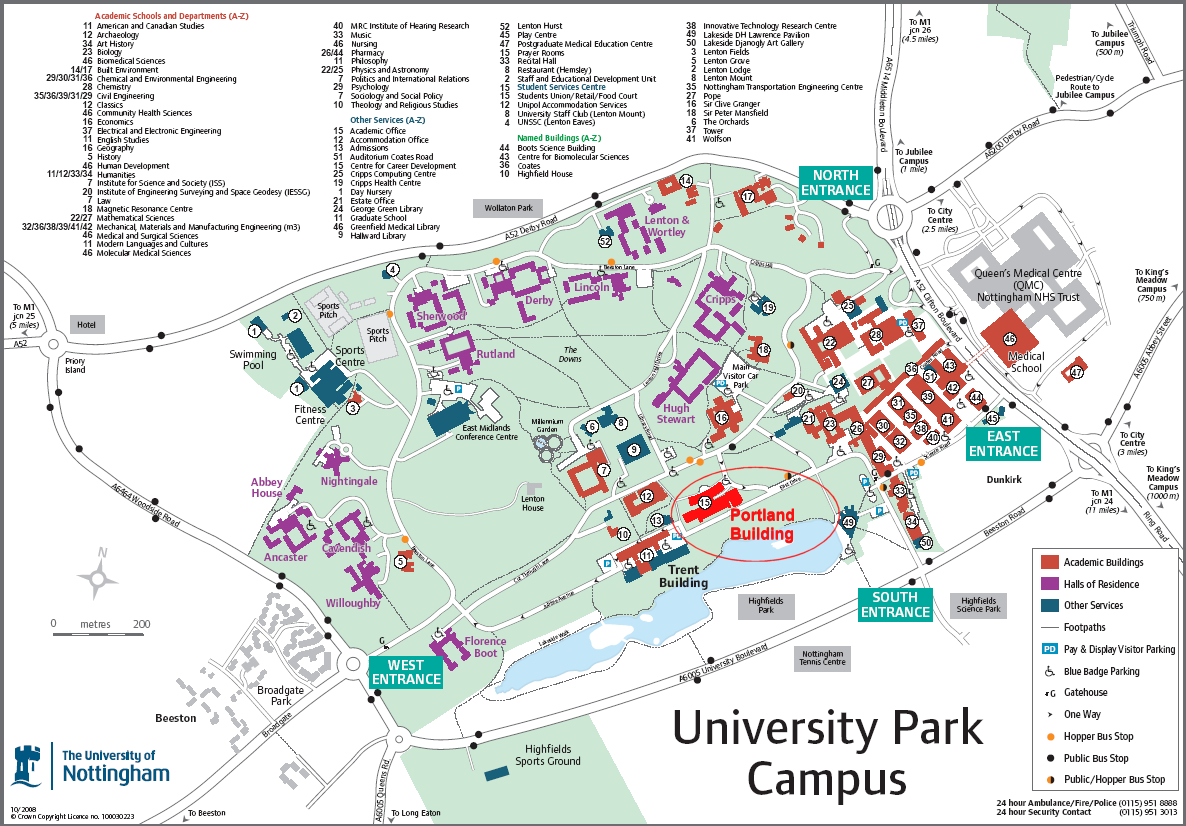 University Park Nottingham Map University Of Nottingham Cd And Record Library